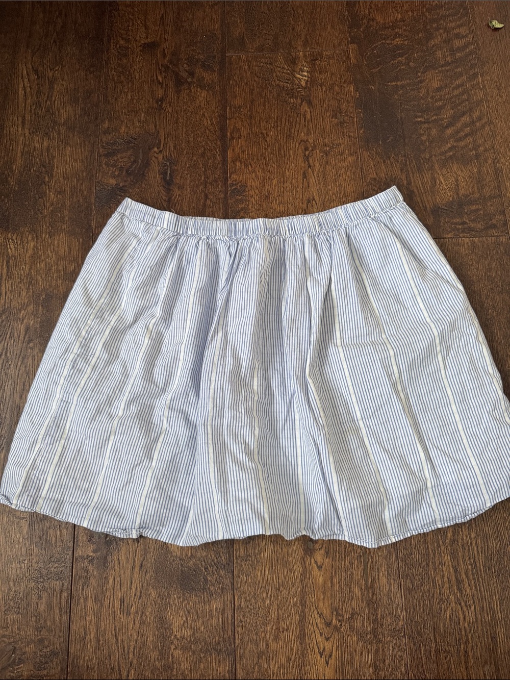 J. Crew Blue and White Striped Circle Skirt. Lined. 100% cotton. Size 4
